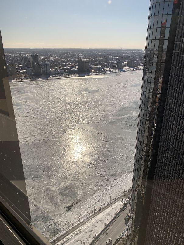 The Detroit River, Frozen All The Way To Canada