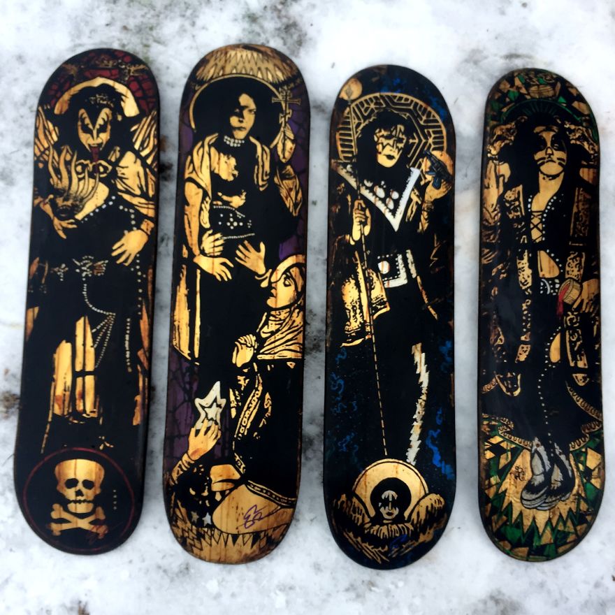 Kiss Handpainted Skateboards⚡️