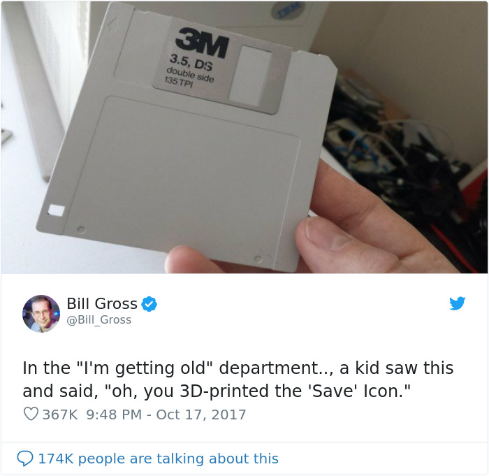 tweet about floppy disks