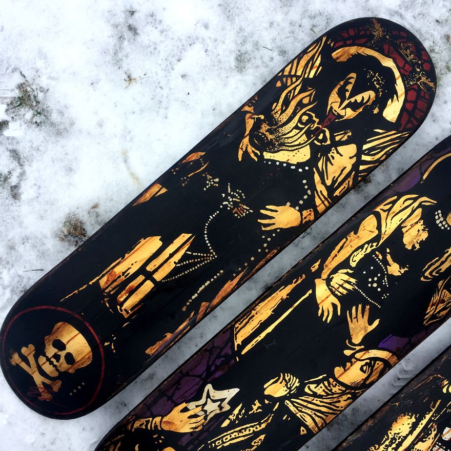 Kiss Handpainted Skateboards⚡️