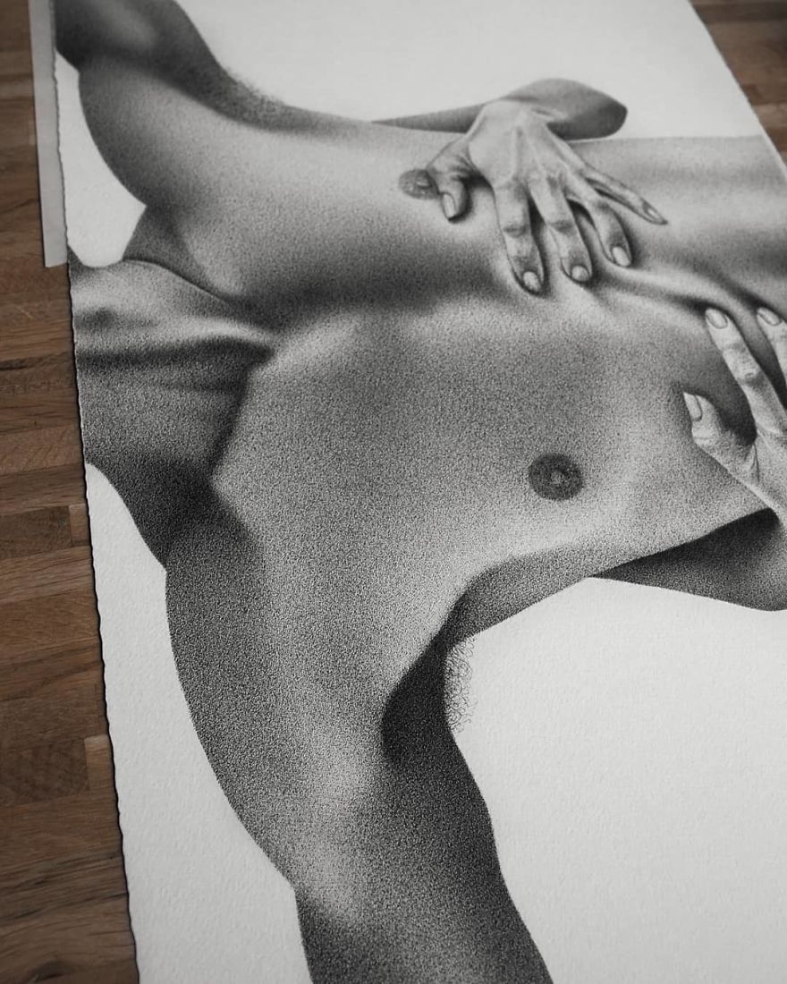 I Create Drawings Dot By Dot With A Pen And It Takes Hundreds Of Hours