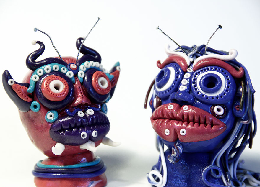 I Do Head Sculptures Out Of Polymer Clay.