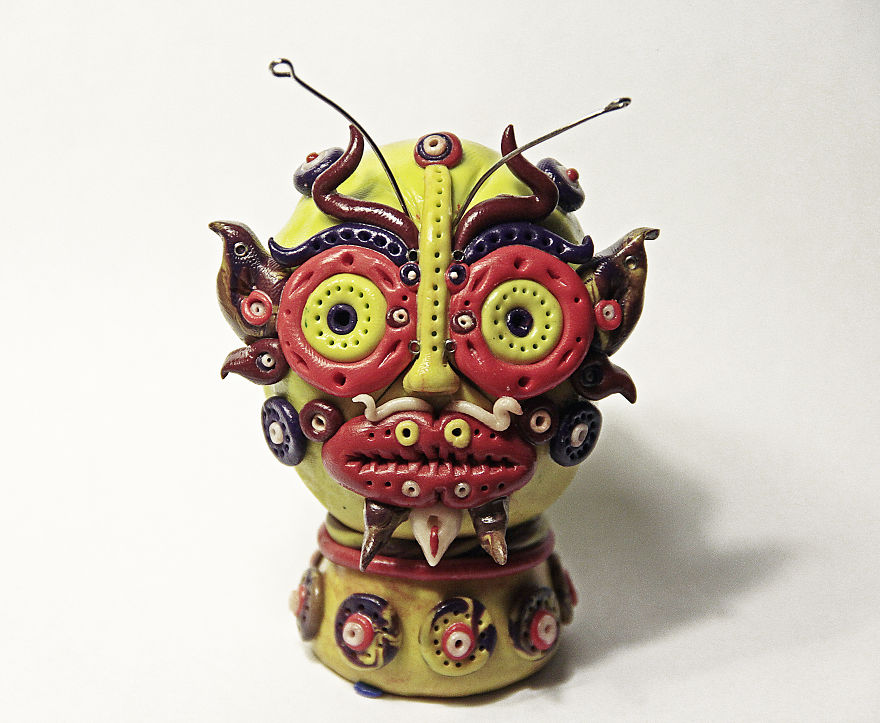 I Do Head Sculptures Out Of Polymer Clay.