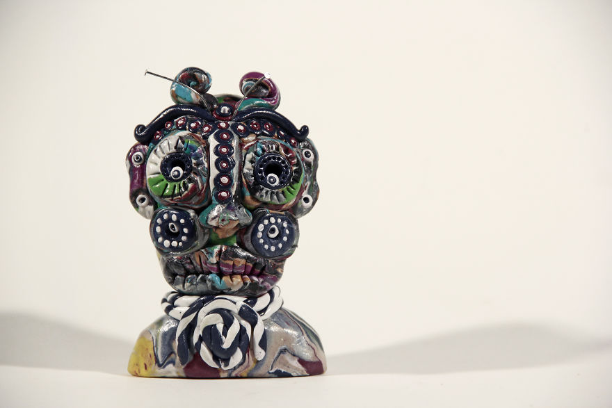 I Do Head Sculptures Out Of Polymer Clay.