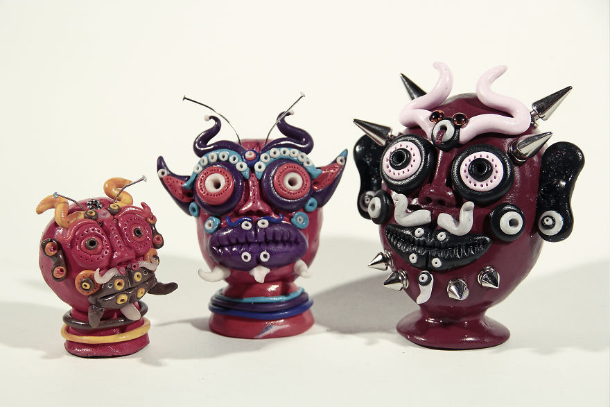 I Do Head Sculptures Out Of Polymer Clay.
