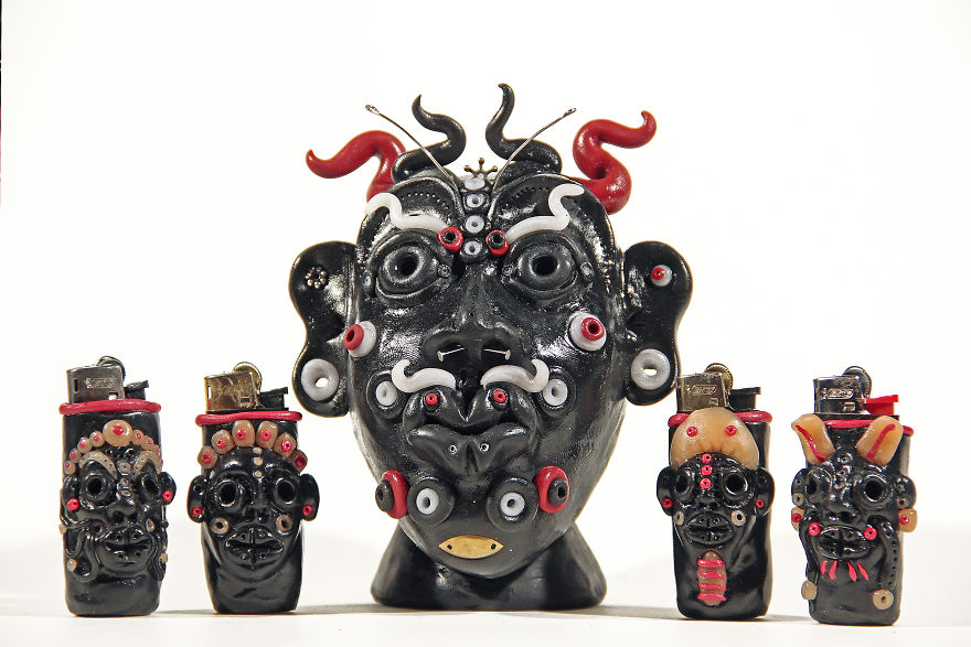 I Do Head Sculptures Out Of Polymer Clay.