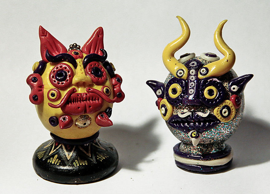 I Do Head Sculptures Out Of Polymer Clay.