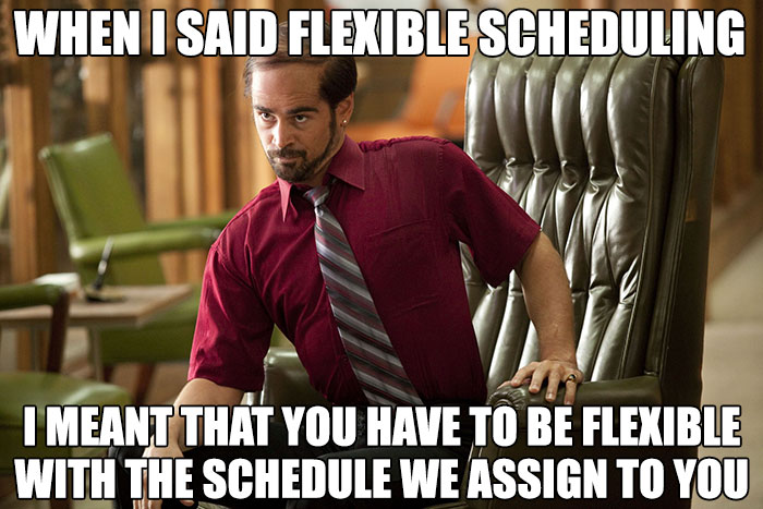Flexible scheduling meme