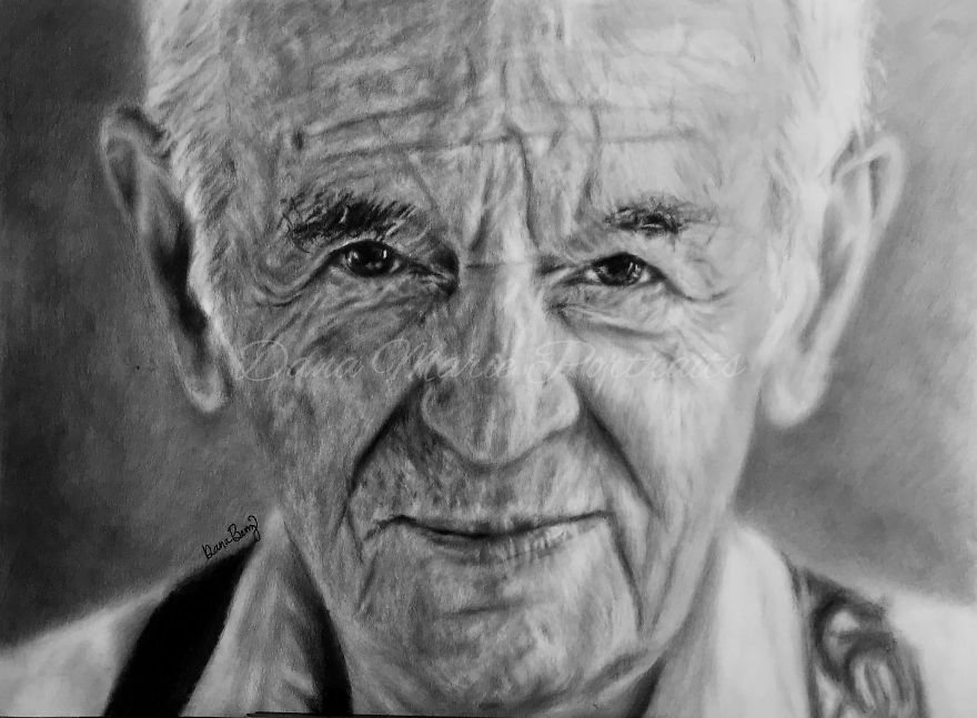 My Graphite Pencil Portrait Of Holocaust Survivor, Alter. He Was An Irreplaceable Treasure That Will Be Missed.