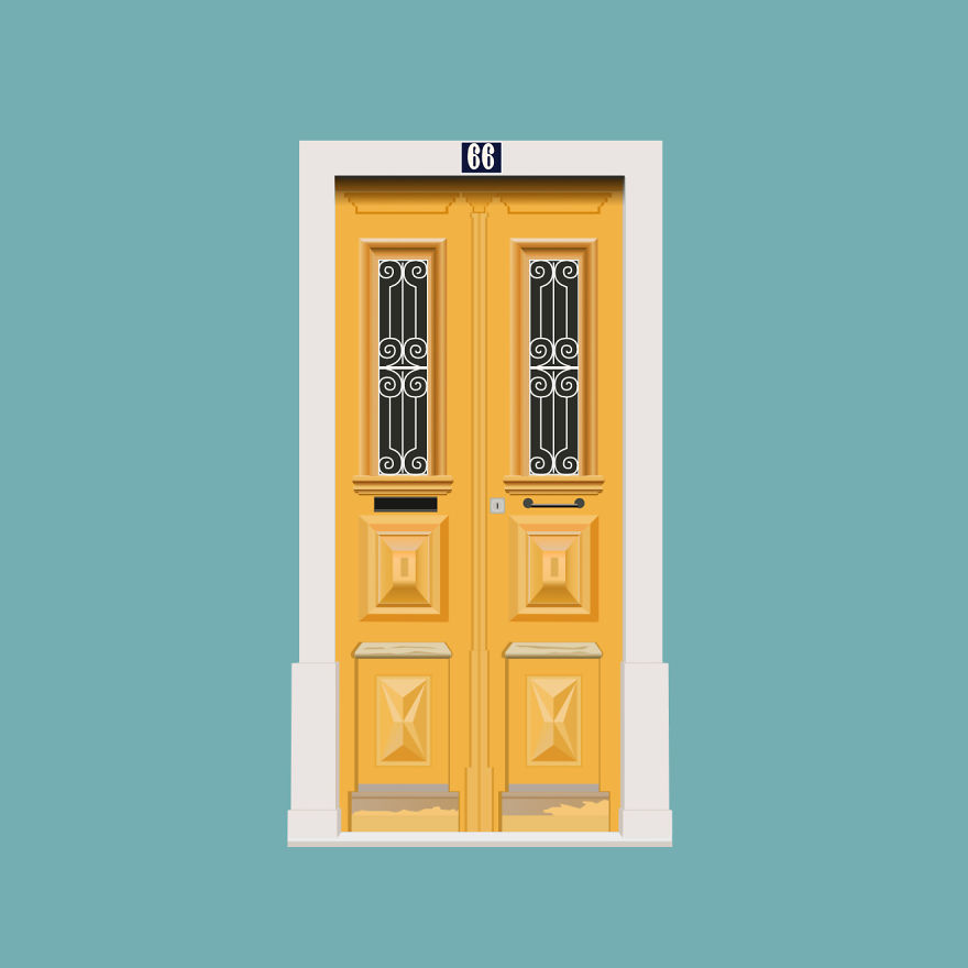 I Create Beautiful Illustrations Of Doors From Portugal.