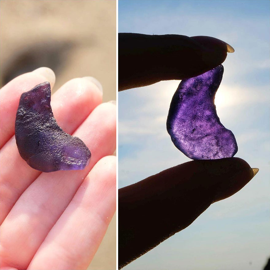 Deep Purple Is One Of The Rarest Sea Glass Colors