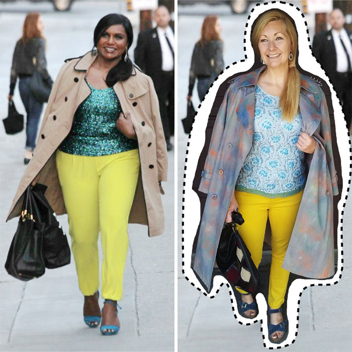 Mindy Kaling. Total Outfit Cost: $0