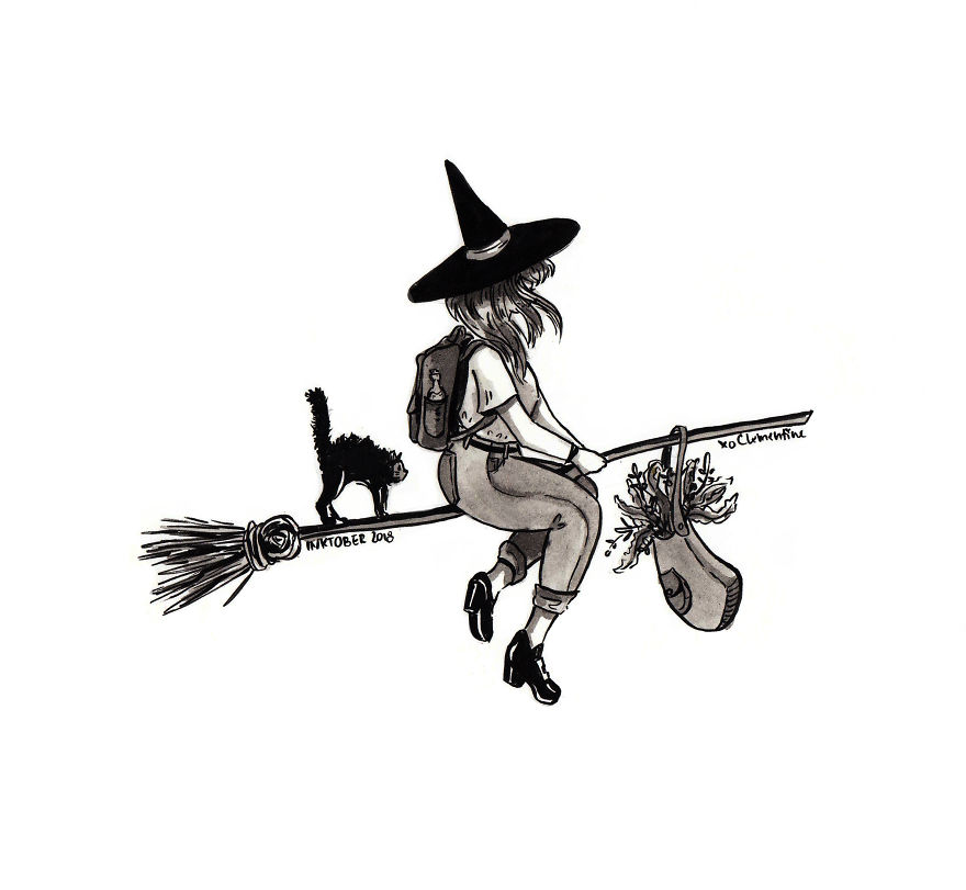 Here Is A Collection Of Plant Loving Witches That I Illustrated