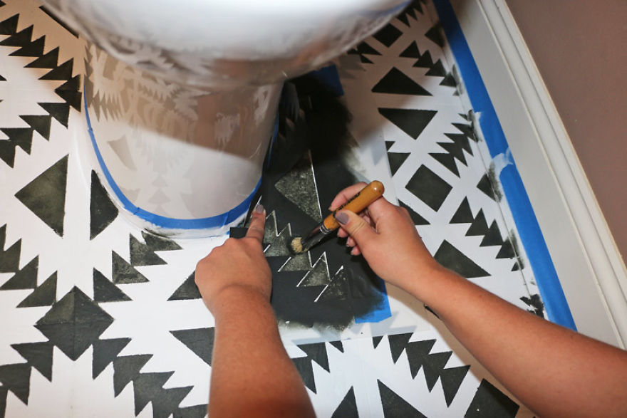 Everything You Need To Stencil Your Tile Floors For Less