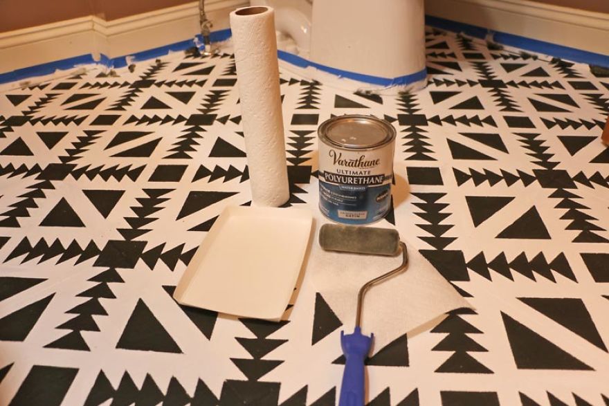 Everything You Need To Stencil Your Tile Floors For Less