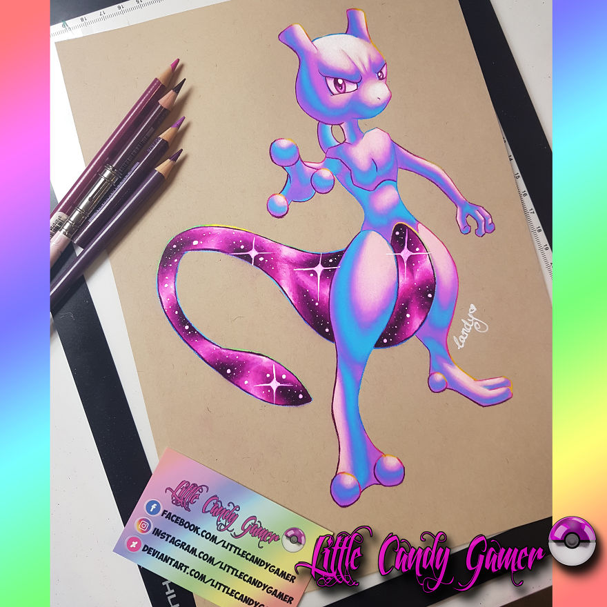 Prismacolor Pencil Drawing Colored Pencil Mewtwo Galaxy Prismacolor Pencil Drawing Colored Pencil Mewtwo Galaxy