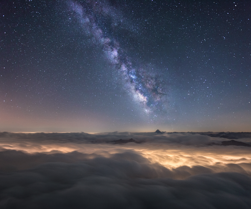 Milky Way Above A Sea Of Clouds