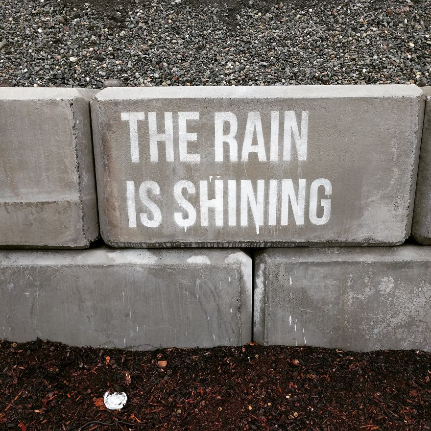 We Create Invisible Street Art That Only Appears When It Rains And You Can Do It Too