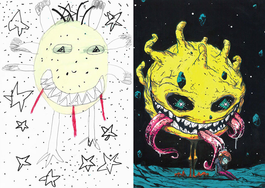 The Monster Project Continues To Invite Artists To Reproduce The Monsters Designed By Children And The Result Is From The Other World(News Pics)