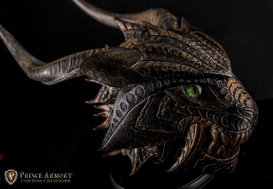 Tiger Dragon Leather Helmet
