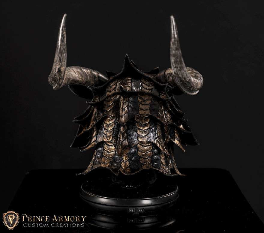 Tiger Dragon Leather Helmet