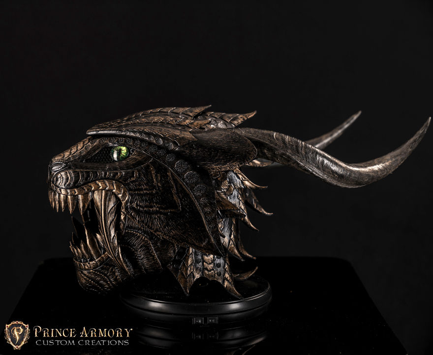 Tiger Dragon Leather Helmet