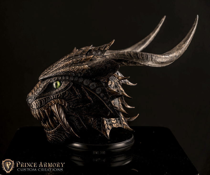 Tiger Dragon Leather Helmet
