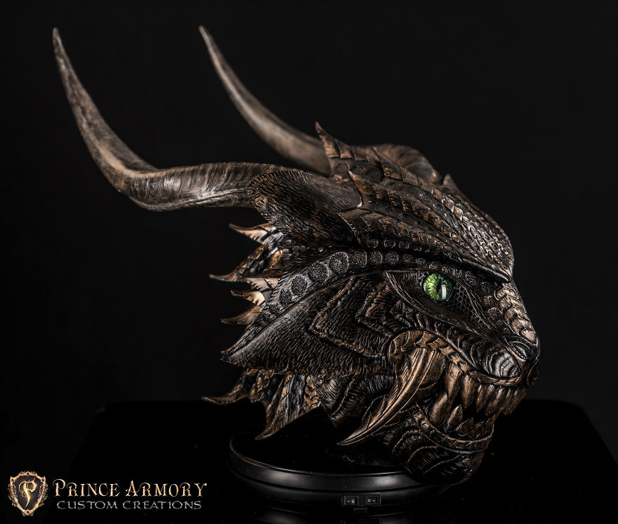 Tiger Dragon Leather Helmet