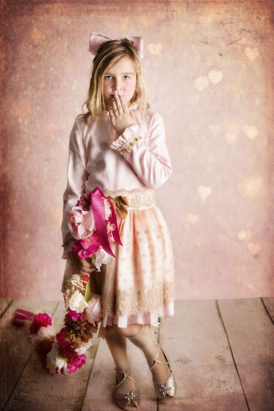 I Create Vintage Valentines From Photographs Of Children And Pets