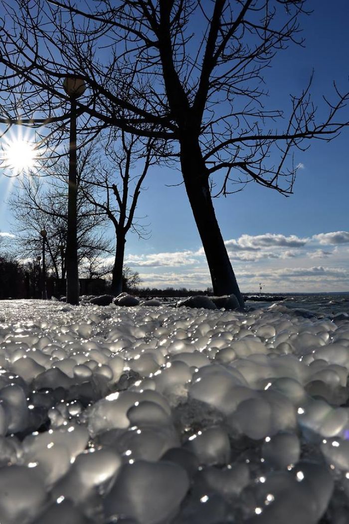 Freezing Temperatures And Strong Winds Turned Balaton Lake Into A Winter Wonderland
