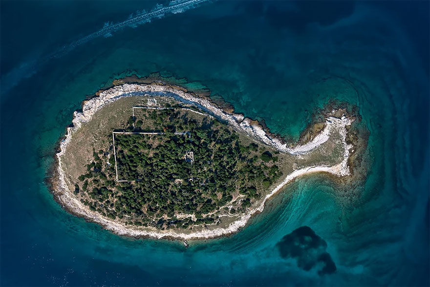 Fish shaped island in Croatia By Milan Photo