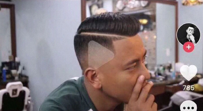 People Are Cracking Up At This Barber Who Shaved A Triangle On Client's Head After Being Shown A Paused Video