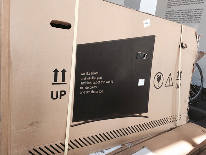 Genius Dutch Company Creates Fake TV Packaging For Their $3,000 Bikes, Reduces Shipping Damage By 80%