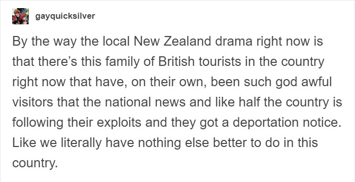 Tourists From Hell Visit New Zealand And The Whole Country Unites Against Them