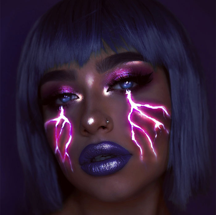 I Use Makeup, UV Paint And Light To Create Glow-In-The-Dark Looks (26 Pics)
