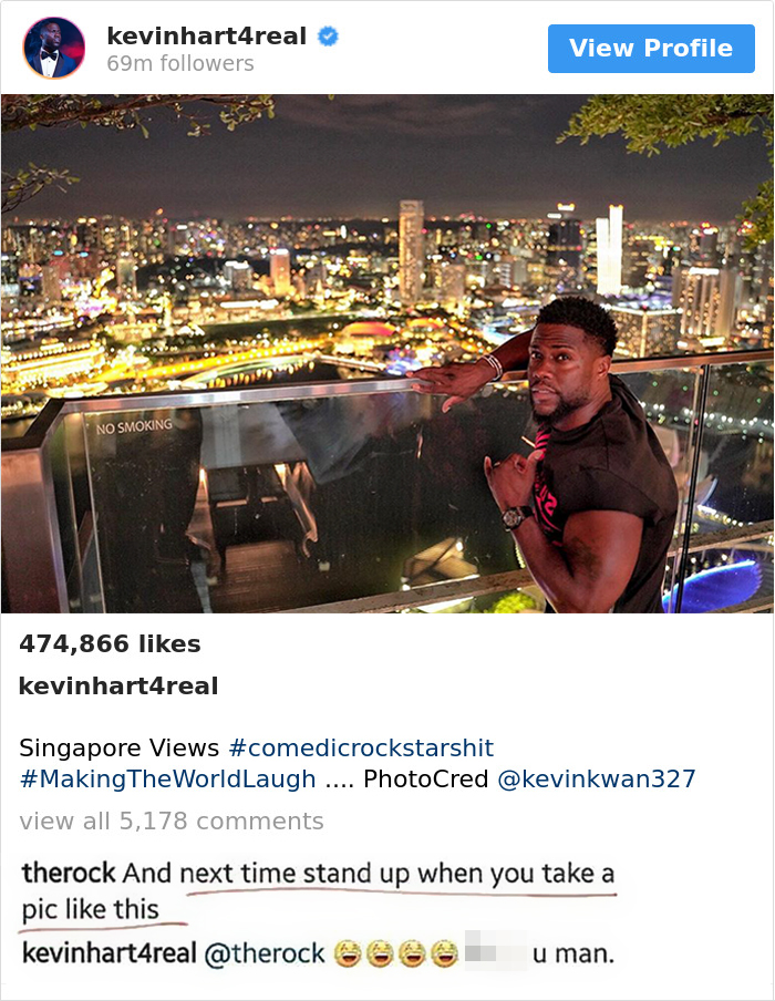 The Rock And Kevin Hart Trolling Each Other Is One Of The Funniest Bromances Ever