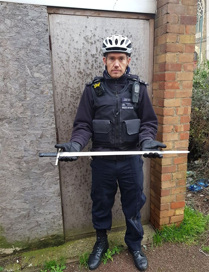 UK Police Post About A Sword Taken Off The Streets, Internet Can't Stop Laughing