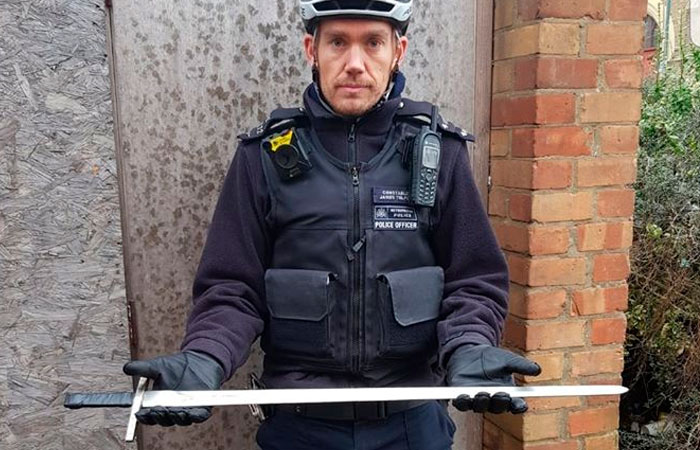 UK Police Post About A Sword Taken Off The Streets, Internet Can’t Stop Laughing