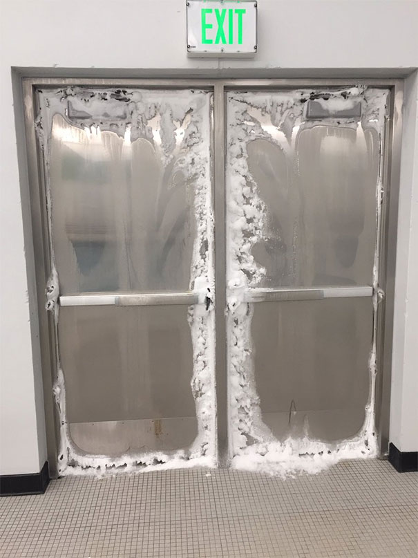 When These Are The Inside Doors... You Know We Are Polar Vortexing