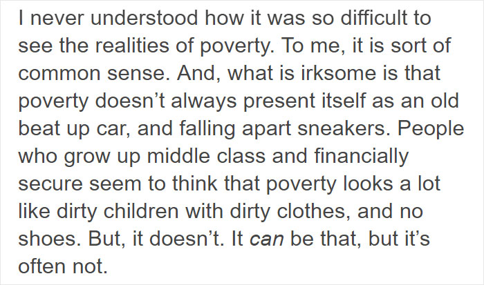 Poor Person Explains What Invisible Poverty Looks Like To His Rich Friend