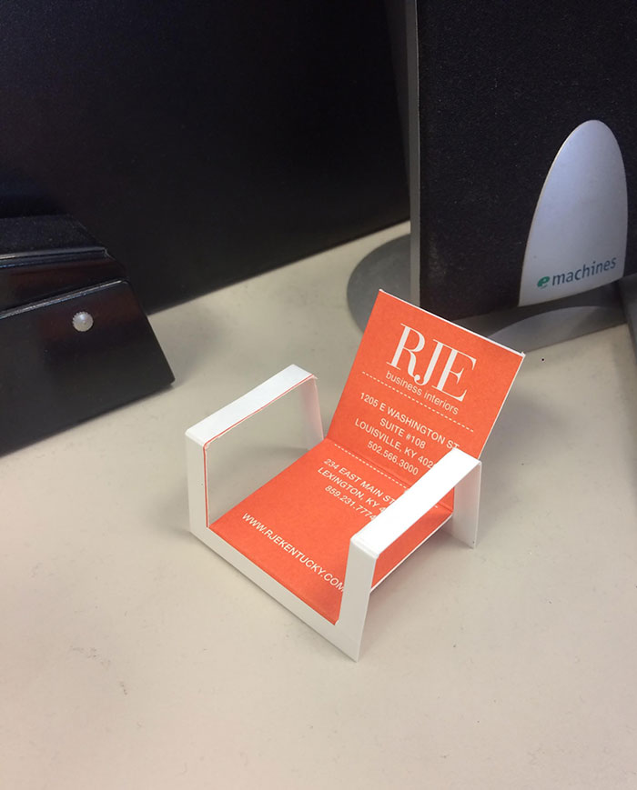 This Business Card That Can Be Folded Into A Chair