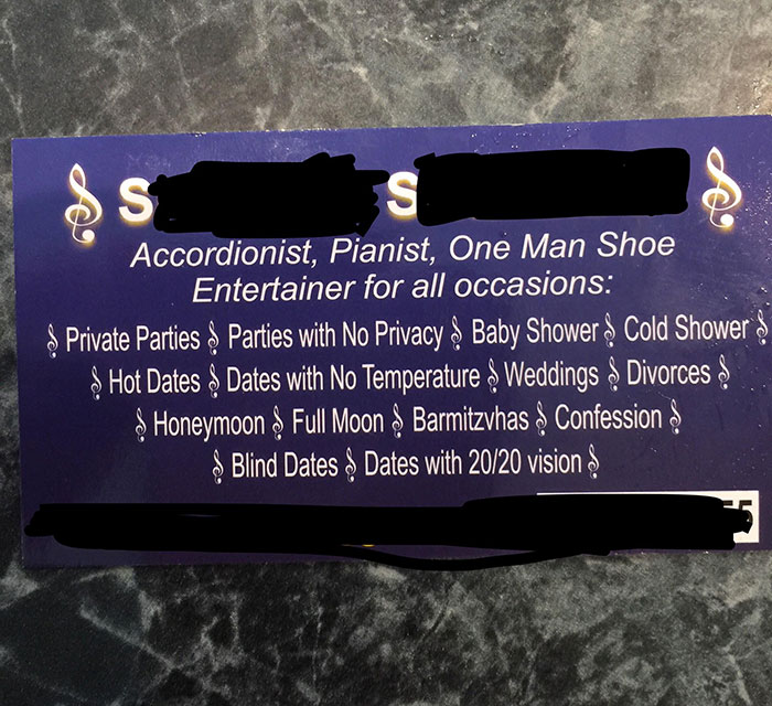 I Got This Somewhat Funny Business Card From A Customer Today