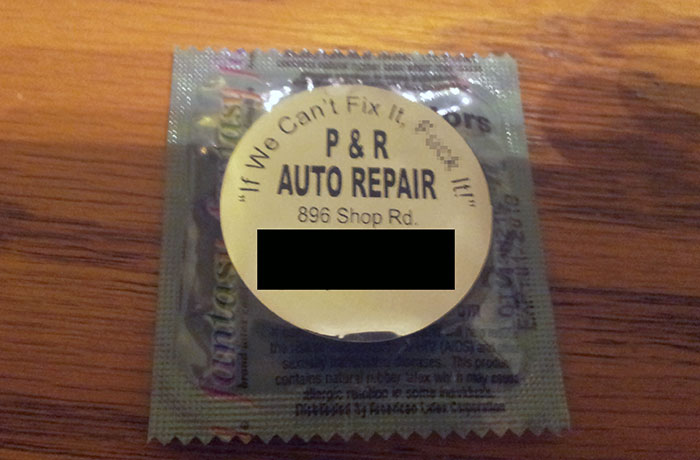 Just Got This Business Card From My Mechanic