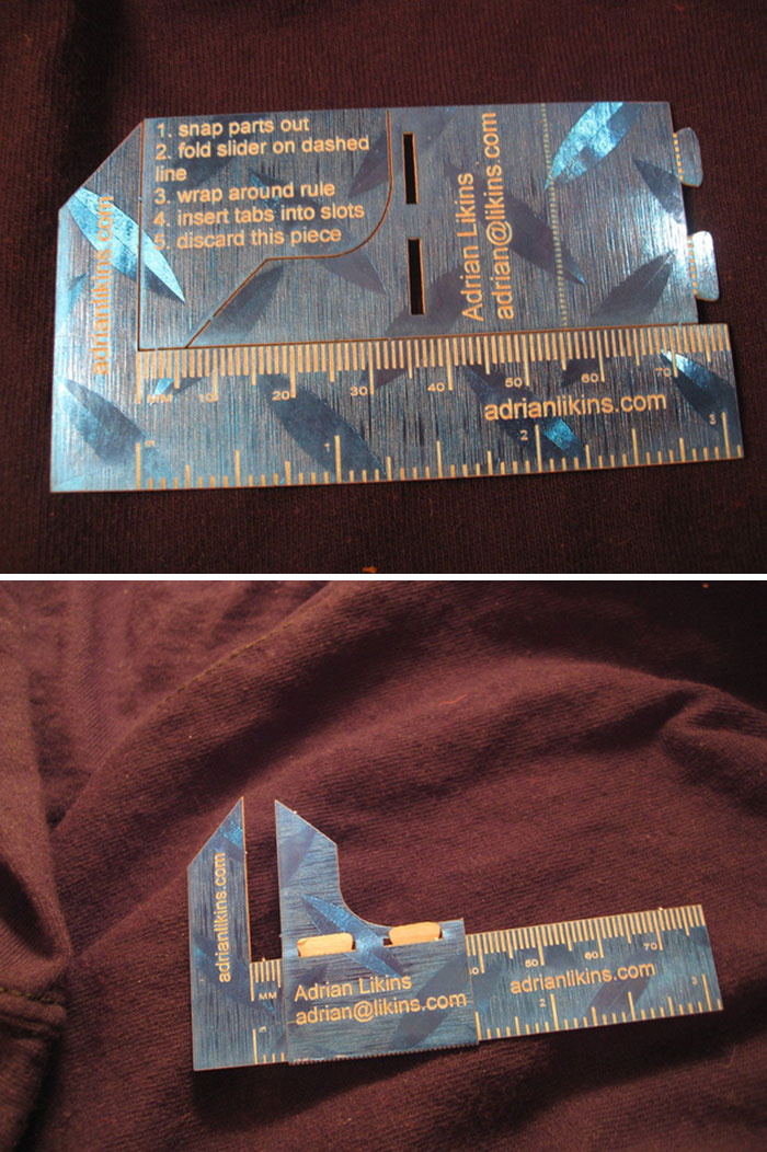 This Business Card Transforms Into A Caliper