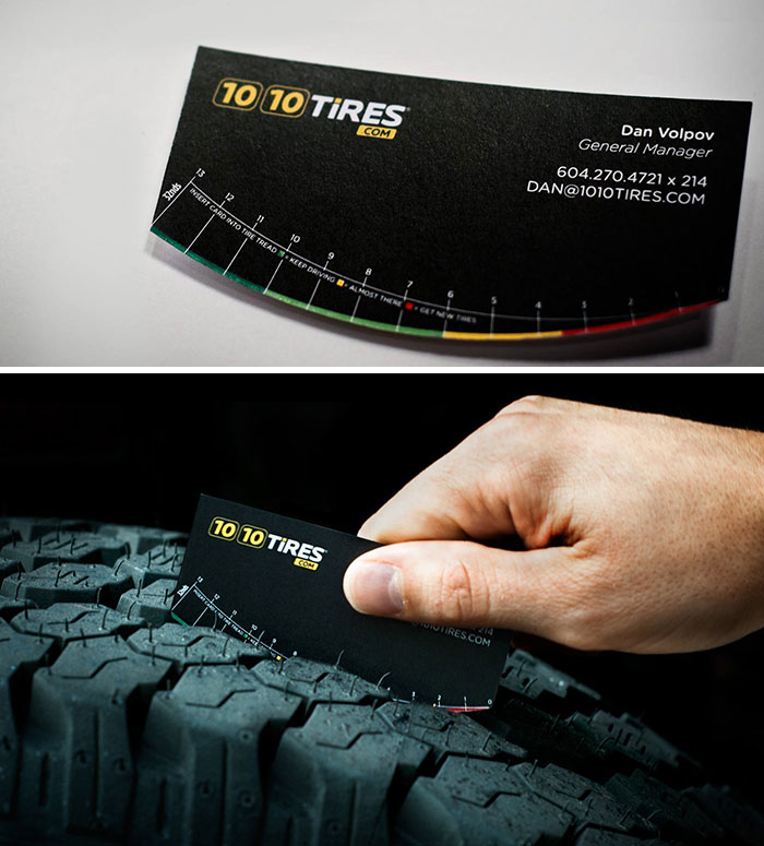 This Business Card Doubles As A Tread Depth Gauge