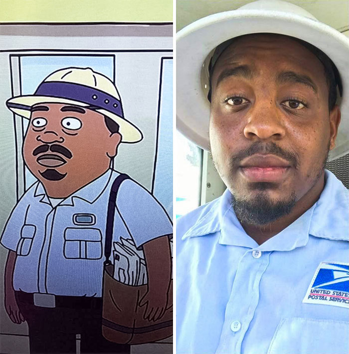 A Facebook Friend Of Mine Looks Like The Mailman From Rick And Morty
