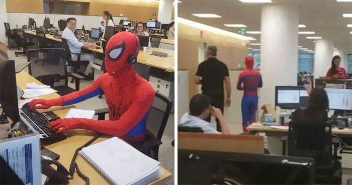 Bank Worker Quits His Job, Shows Up As Spider-Man On His Last Day