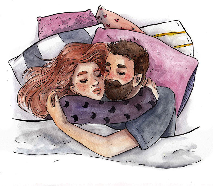 I've Been Illustrating Cute Daily Moments In Watercolour And Ink