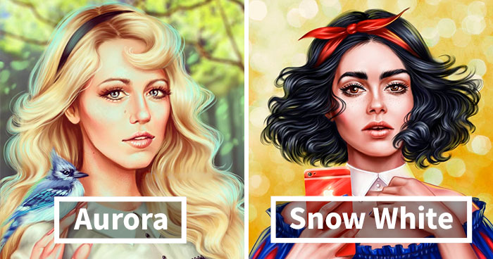 Russian Artist Shows Which Disney Princesses Your Favorite Celebrities Should Be