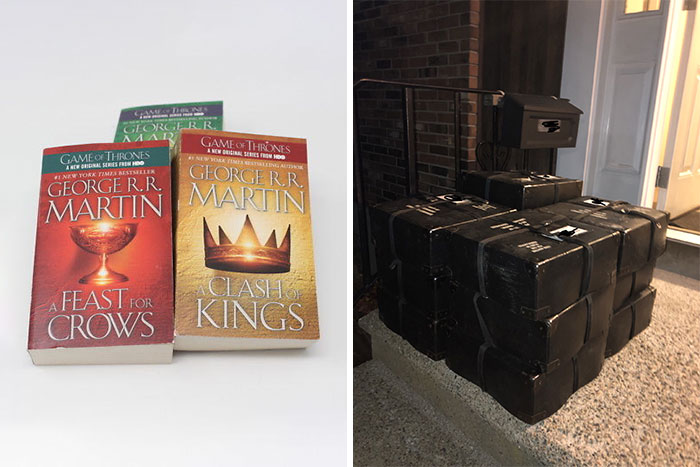 First Three Game Of Thrones Books Vs. Same Books In Braille